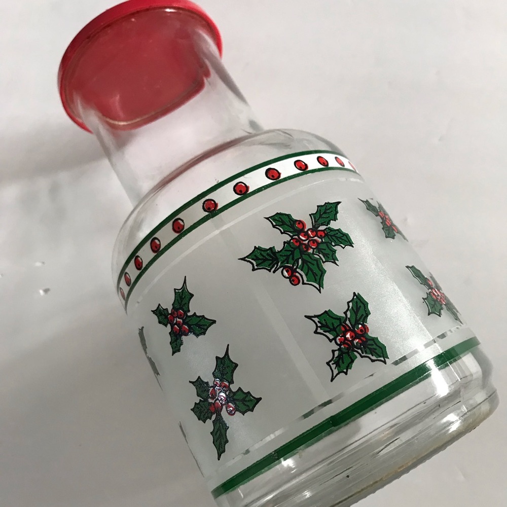 Vintage Holiday Carafe Pitcher